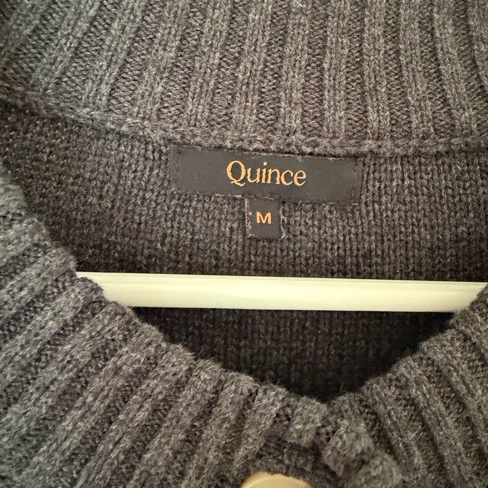 Quince Charcoal Button-Up Cardigan - Picture 3 of 4